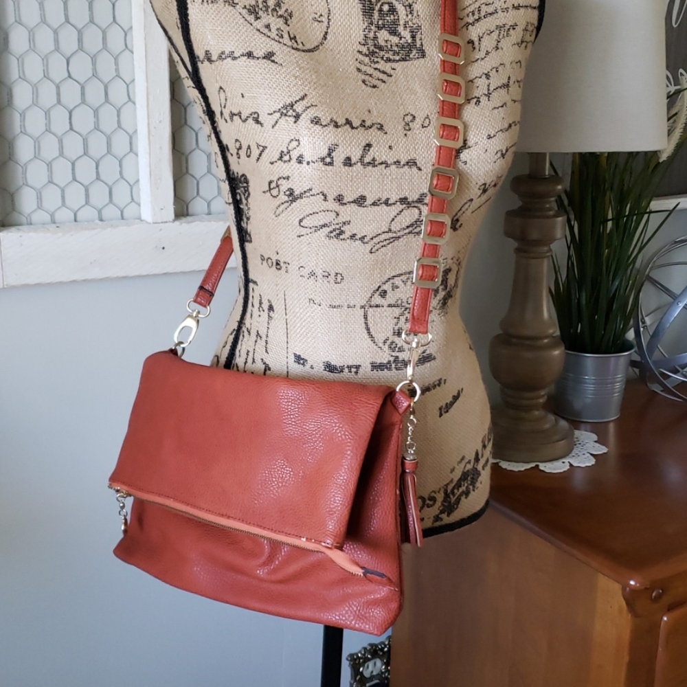 Burnt orange crossbody purse